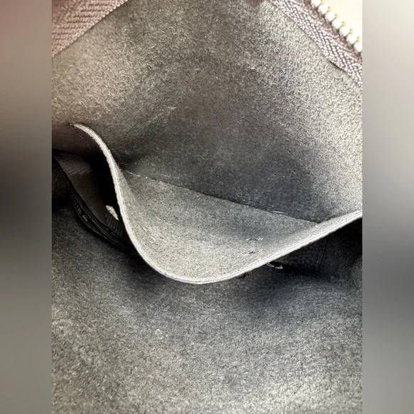 AllSaints Black Pebbled Leather Crossbody Bag with Tassel & Top Handle - Picture 8 of 9